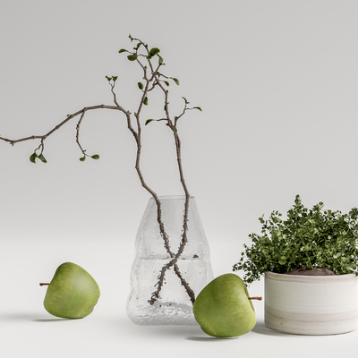 现代花瓶摆件su模型