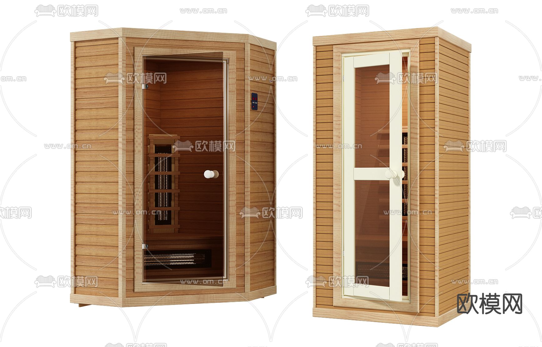 现代汗蒸房桑拿房3d模型下载