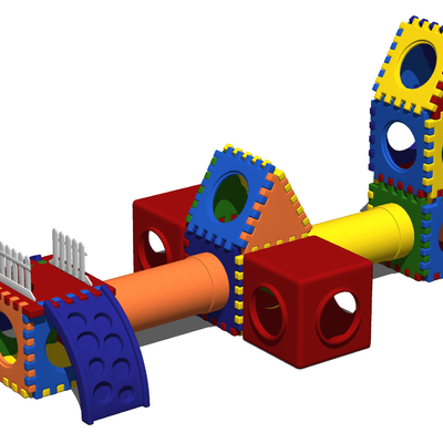  现代儿童玩具su模型 