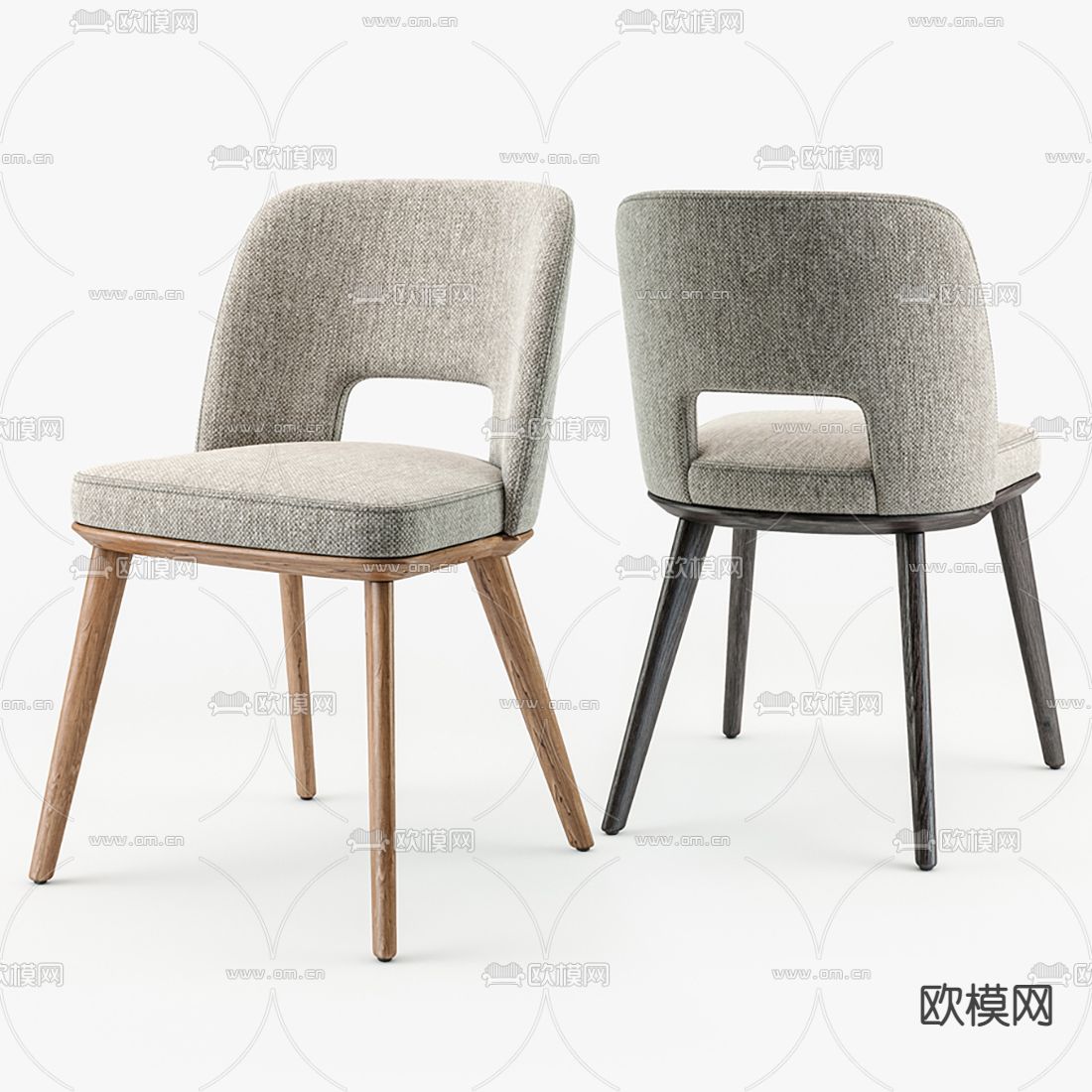 Calligaris 现代布艺单椅3d模型下载（渲染图2）