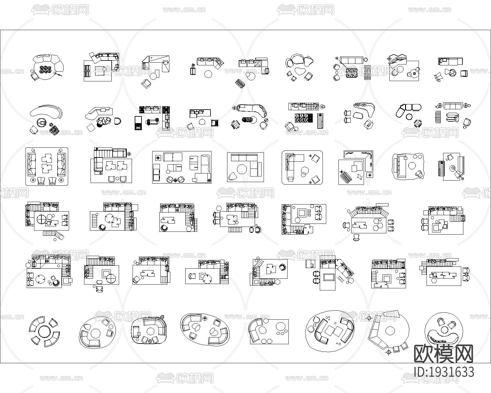 高端家具CAD图库下载