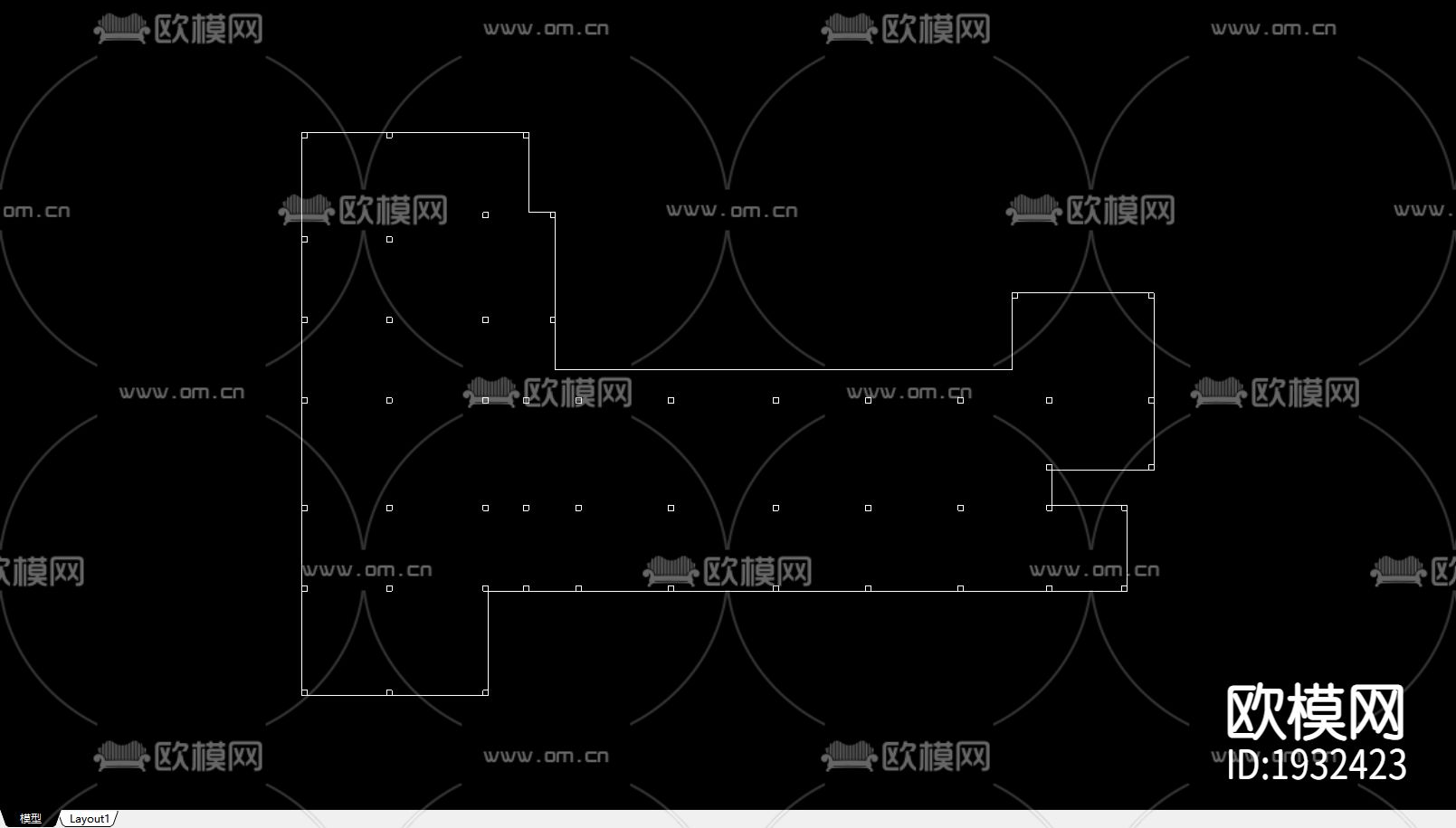 粤北第二人民医院传染病房楼cad施工图下载（渲染图1）