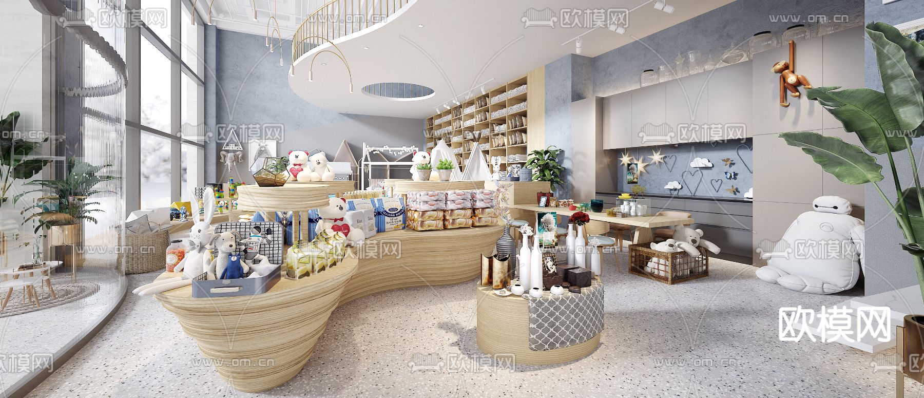 现代母婴店3d模型下载（渲染图2）