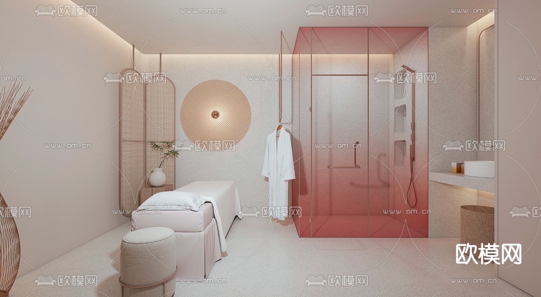 侘寂风SPA护理房3d模型下载