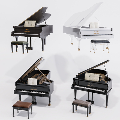  现代钢琴su模型 