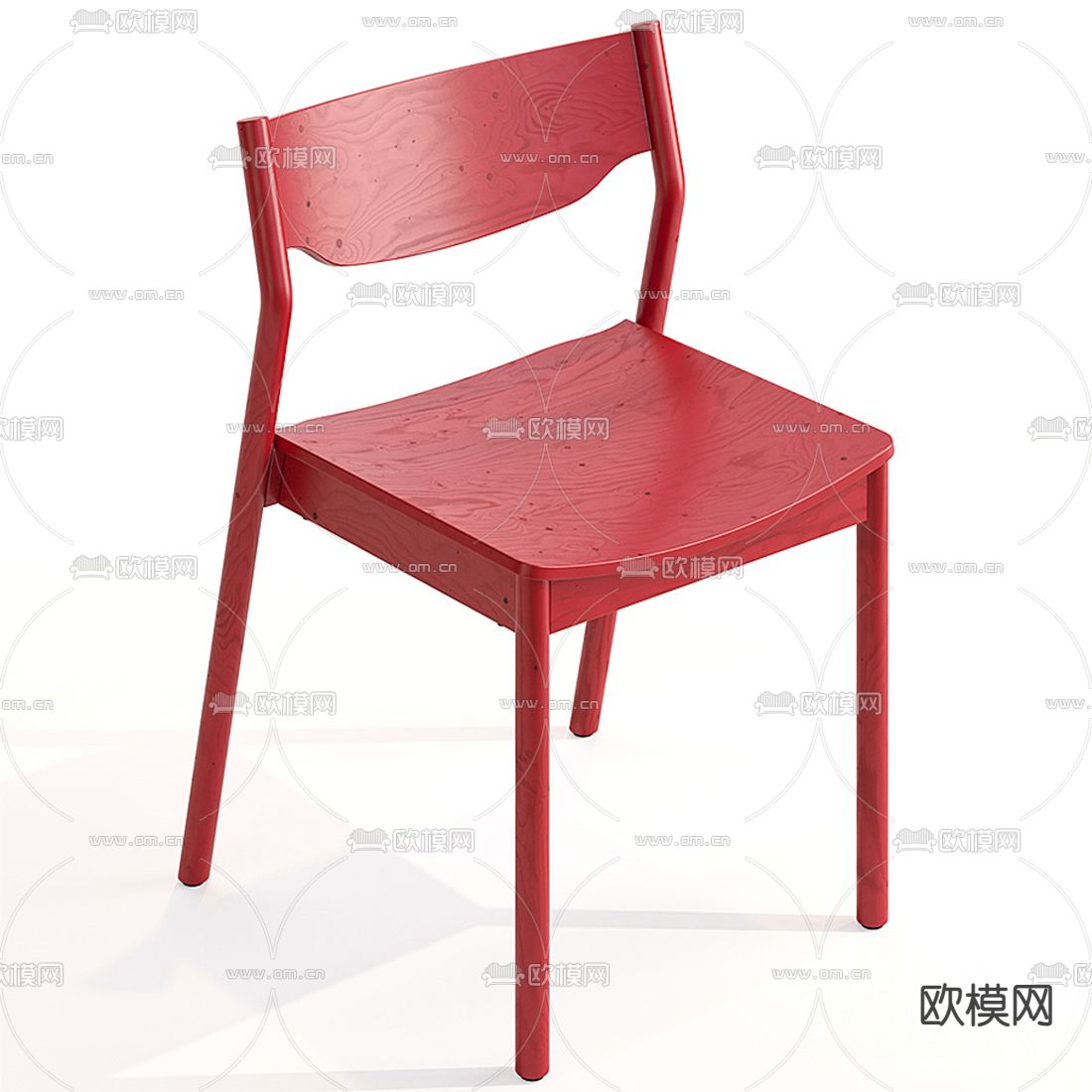 现代木质单椅3d模型下载（渲染图5）