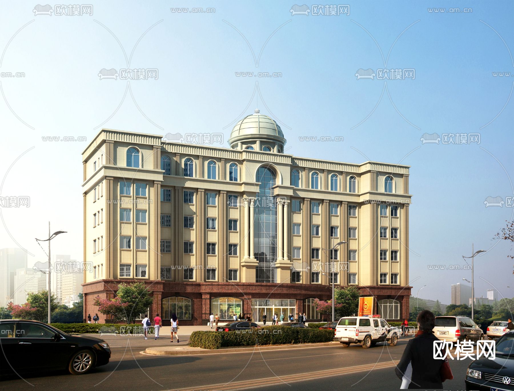 欧式酒店su模型下载（渲染图1）