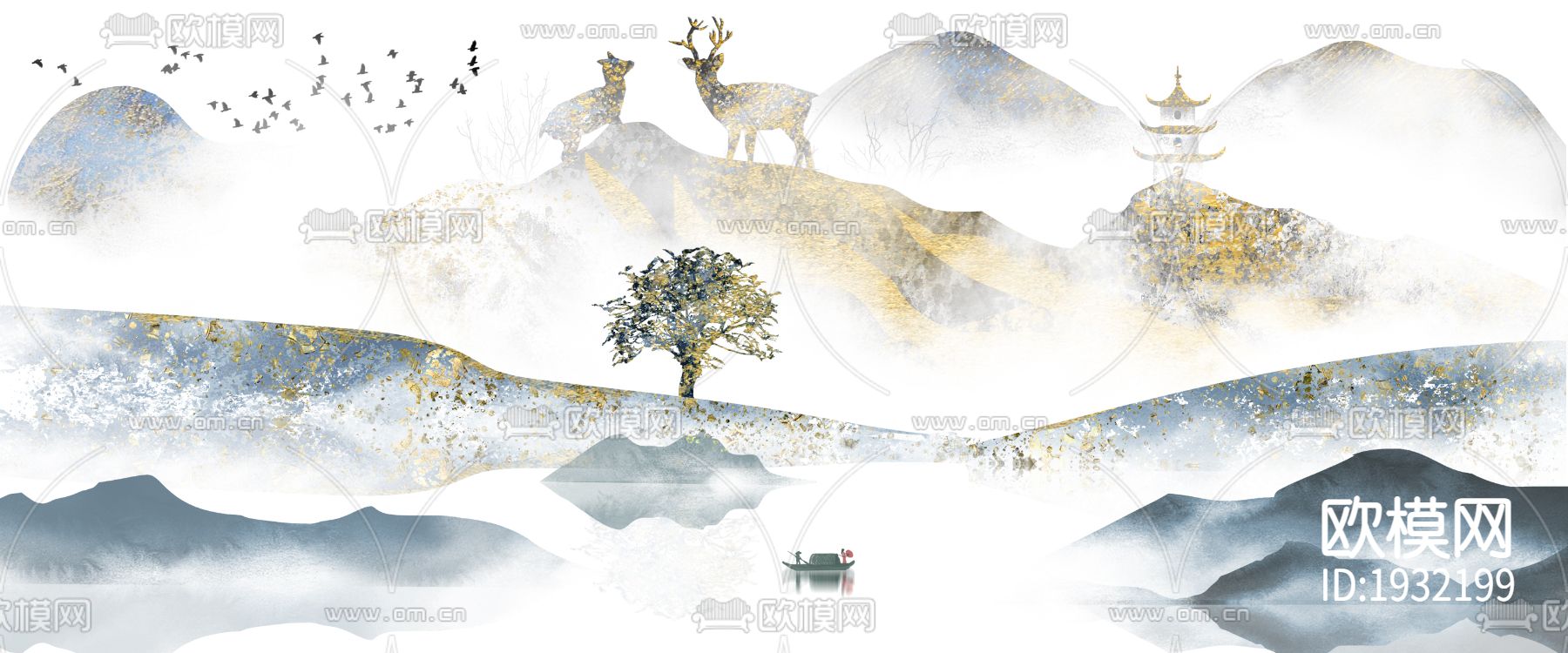 山水装饰画下载