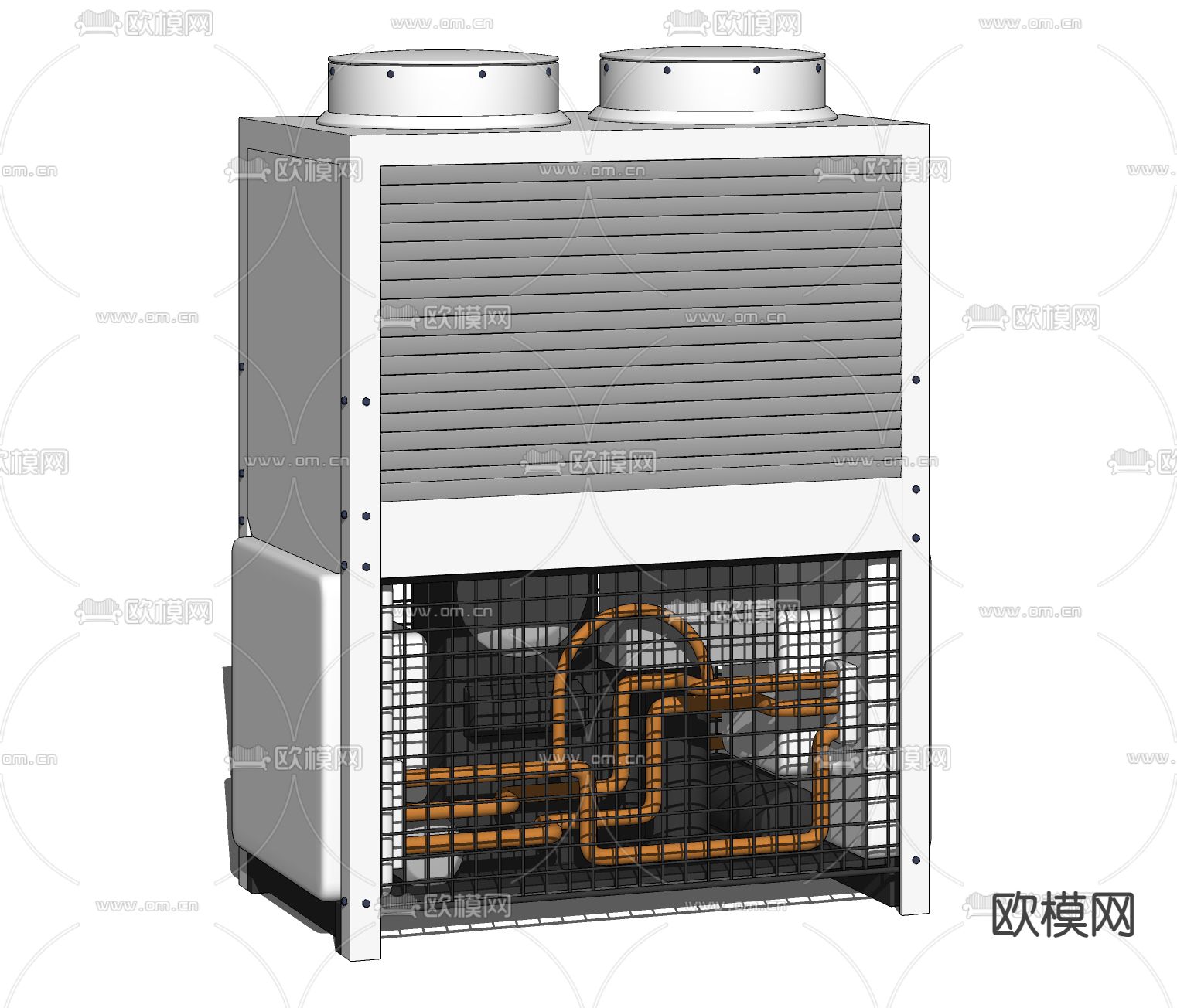 现代室外空调外挂机su模型下载