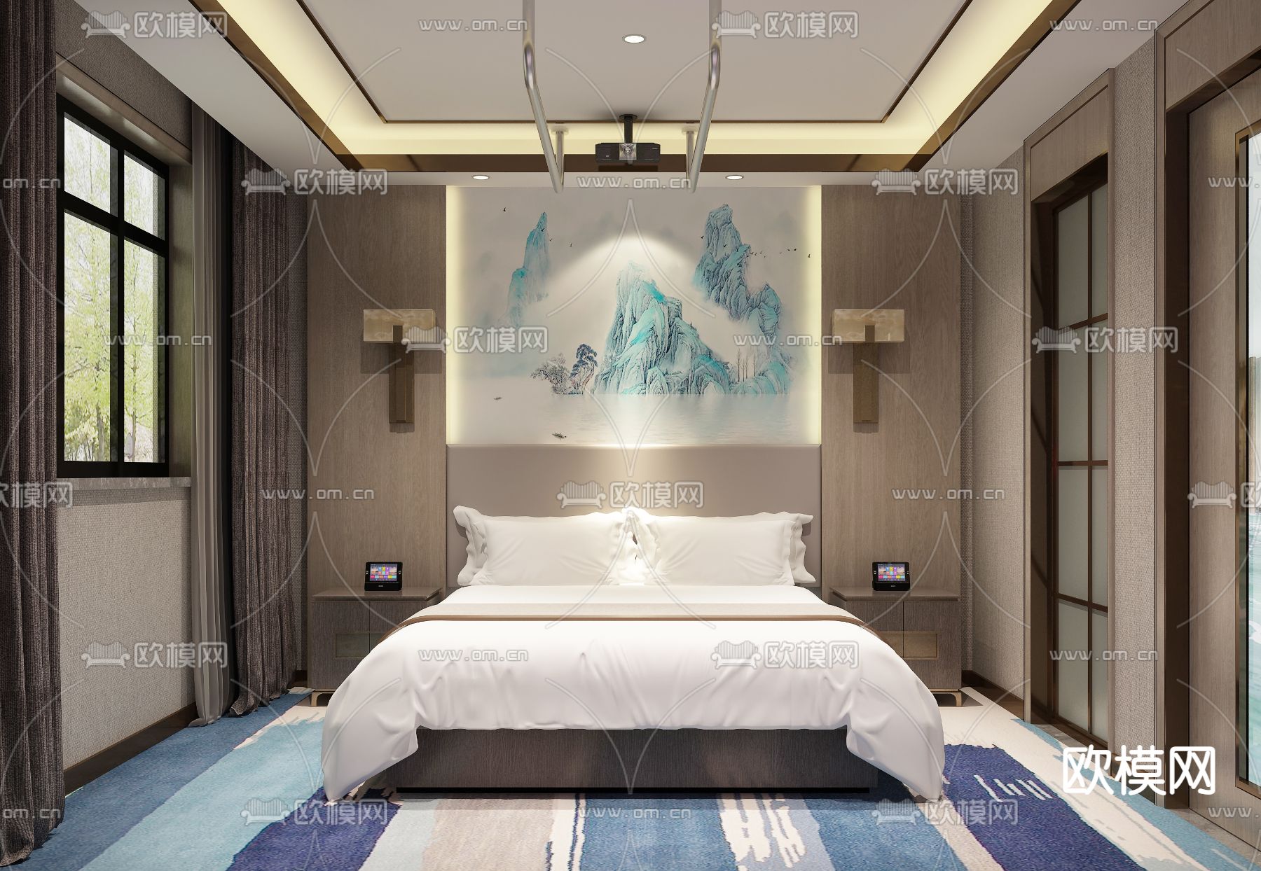 现代足疗包间免费3d模型下载（渲染图6）