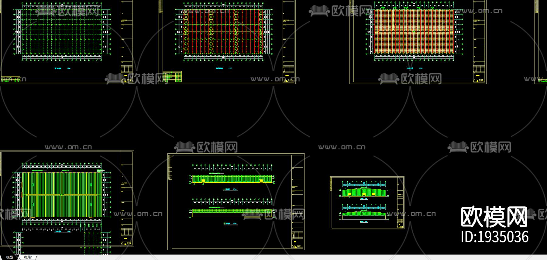 艺新圆柱cad施工图下载（渲染图3）