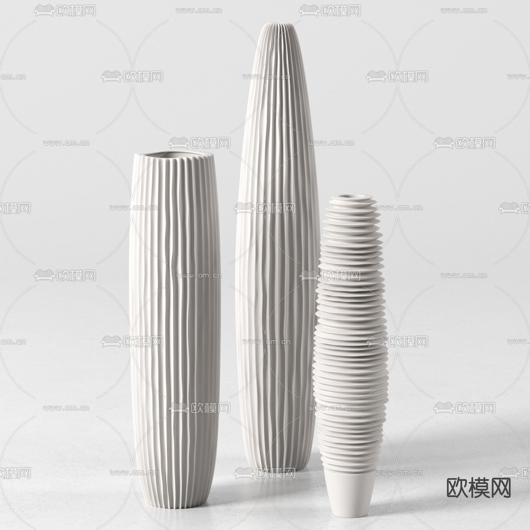 现代花瓶陶瓷器皿3d模型