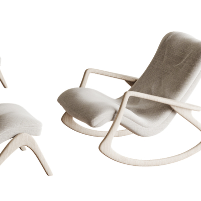  现代躺椅摇椅su模型 