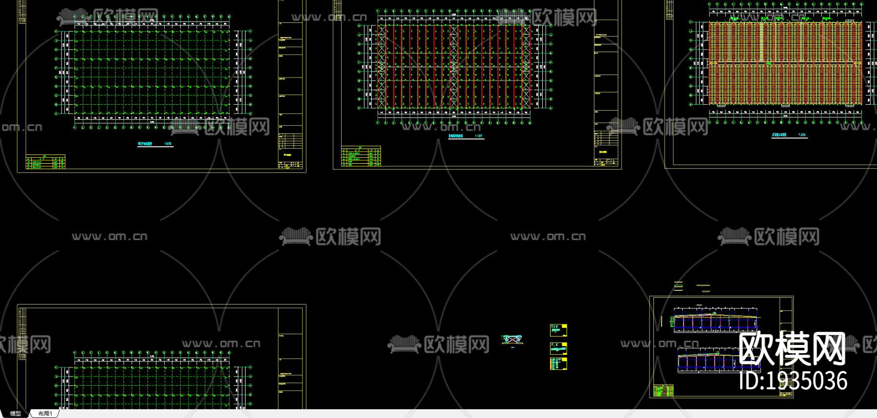 艺新圆柱cad施工图下载（渲染图4）