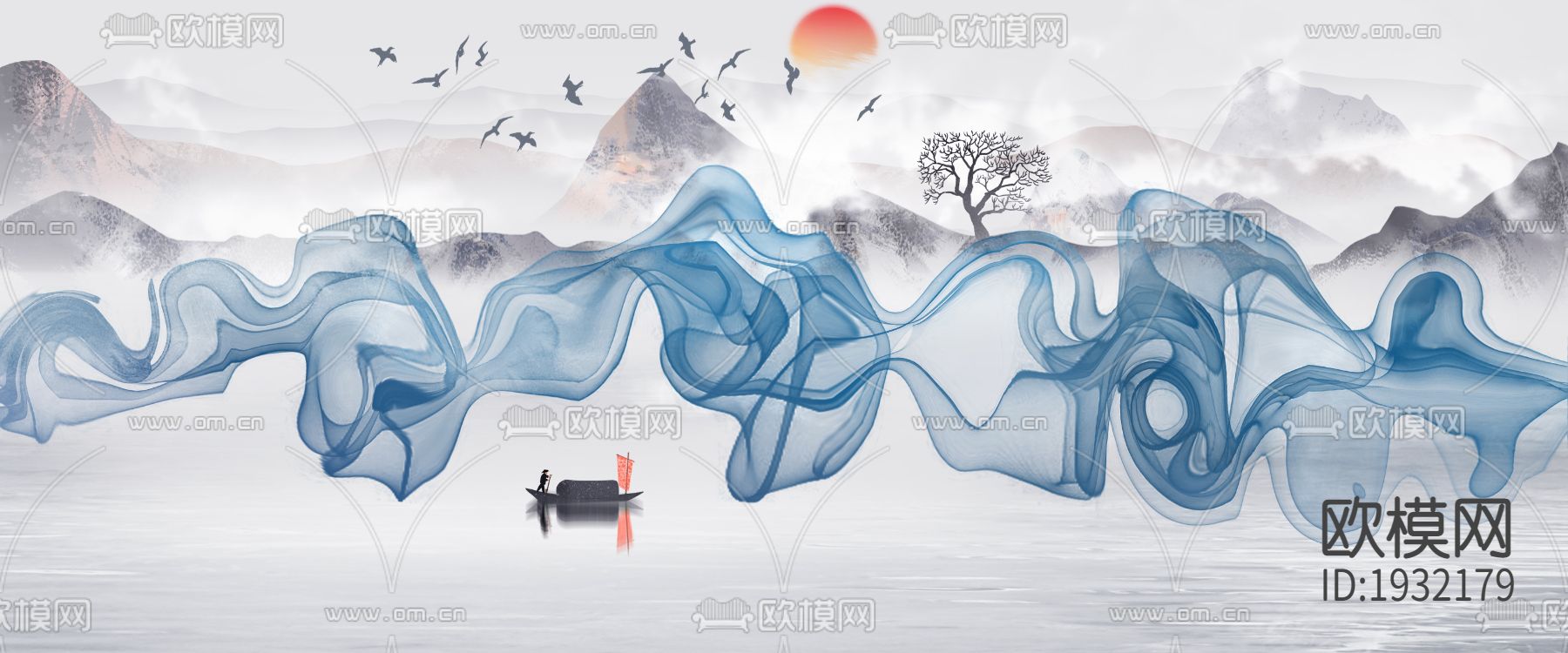 山水装饰画下载