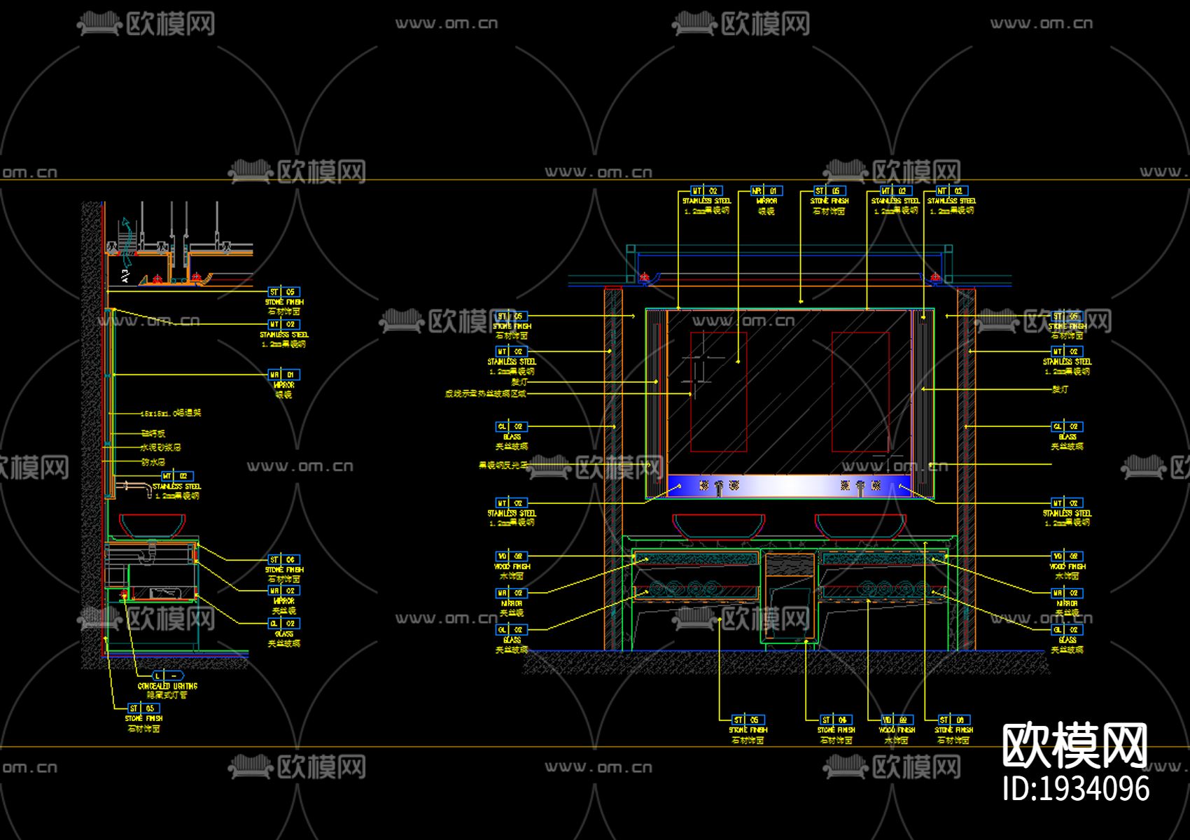 CAD常用节点图库-免费3dmax模型库-欧模网