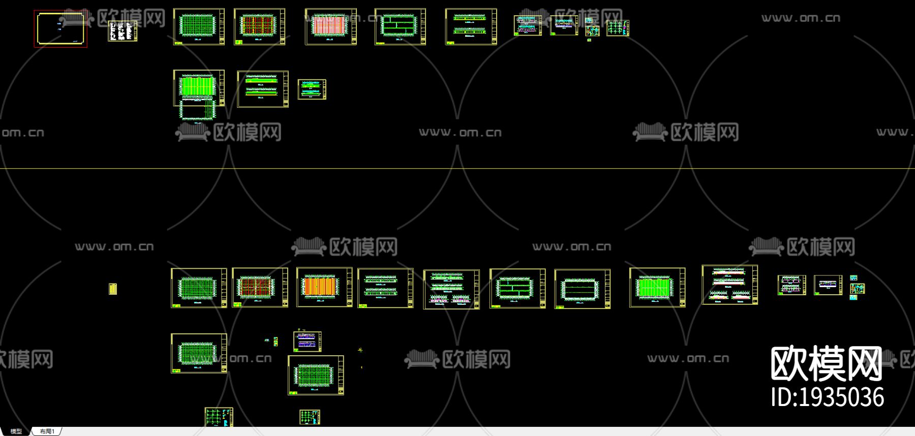 艺新圆柱cad施工图下载（渲染图1）