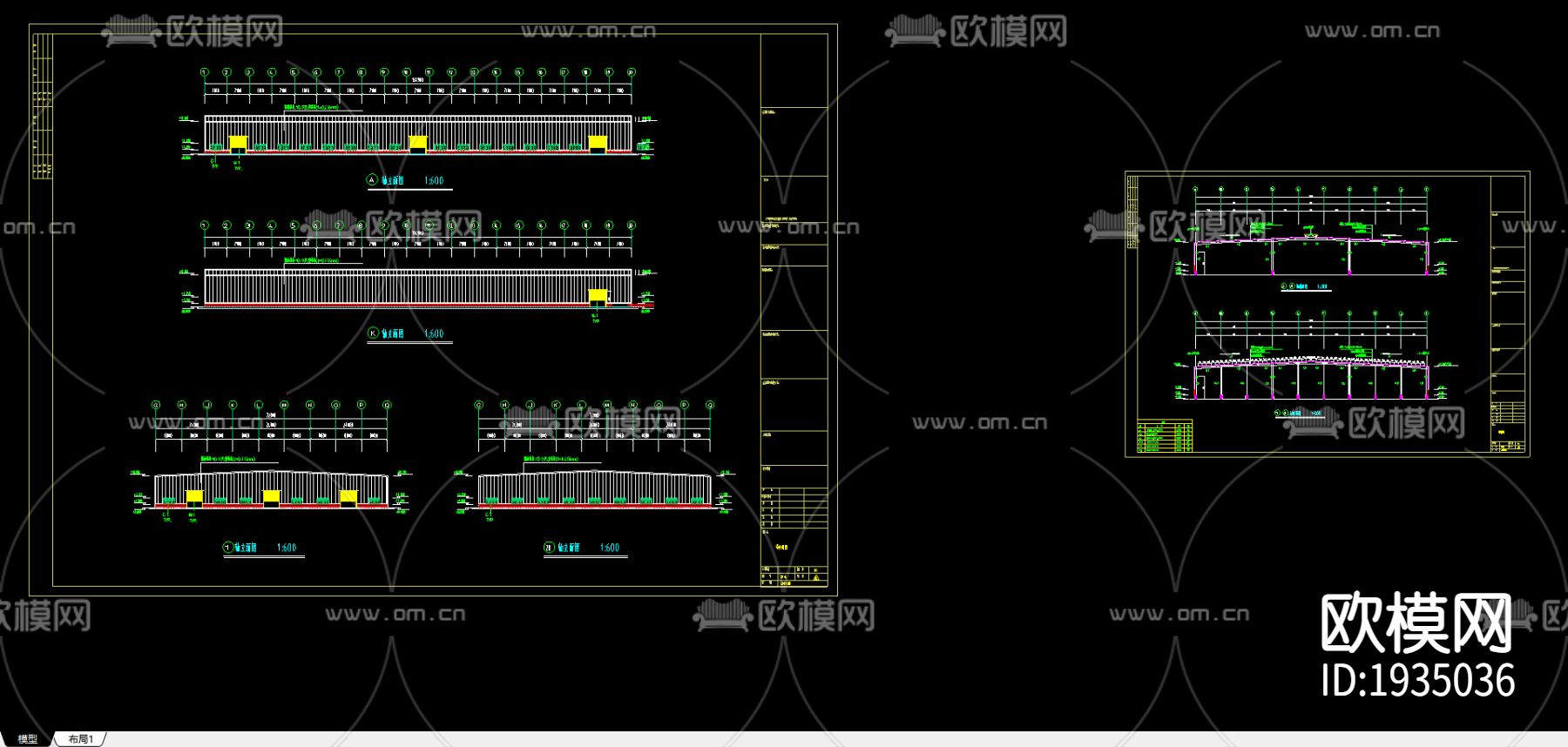 艺新圆柱cad施工图下载（渲染图2）