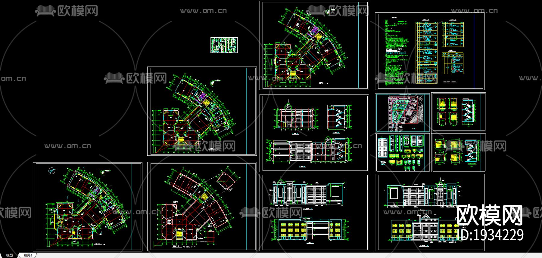 少儿图书馆cad施工图下载（渲染图3）