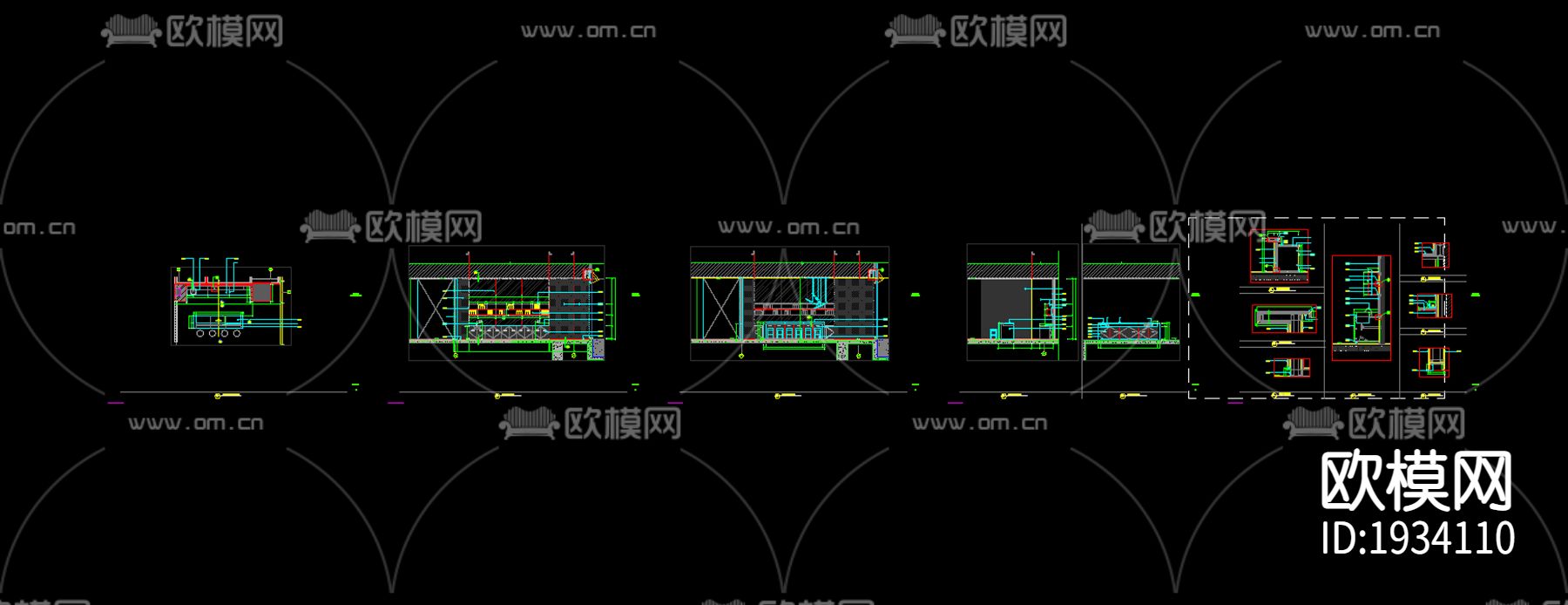 室内cad节点下载（渲染图1）