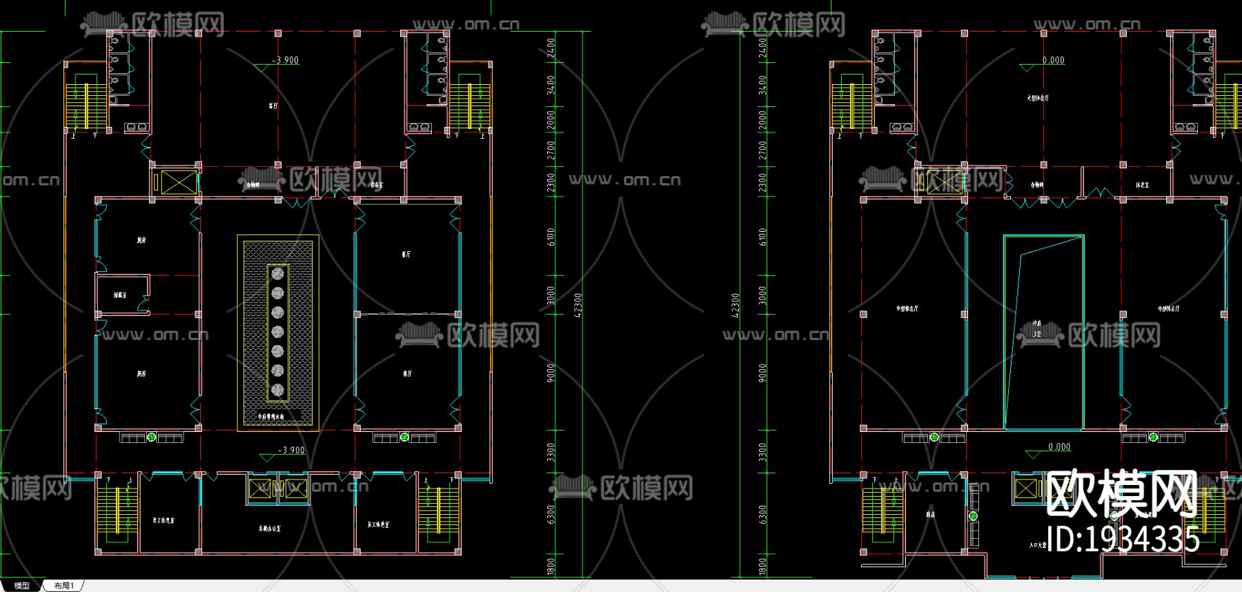 安乐堂cad施工图下载（渲染图2）