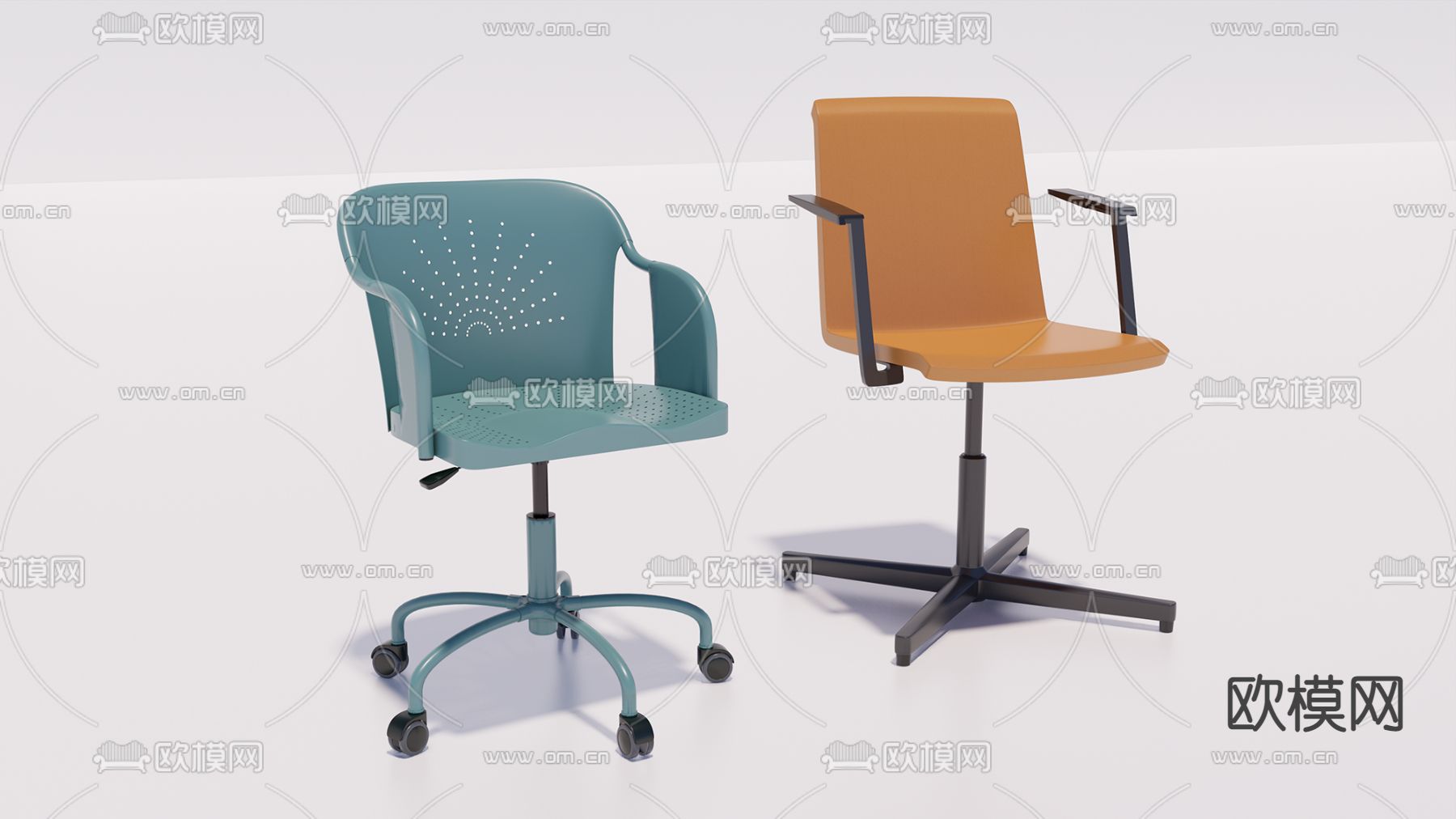 现代办公椅su模型下载（渲染图1）