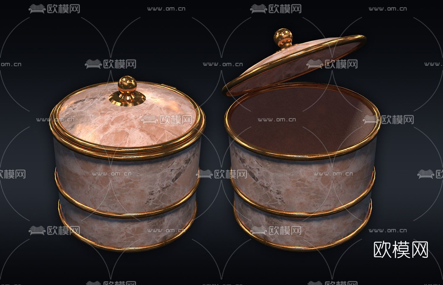 简欧珠宝盒免费3d模型下载