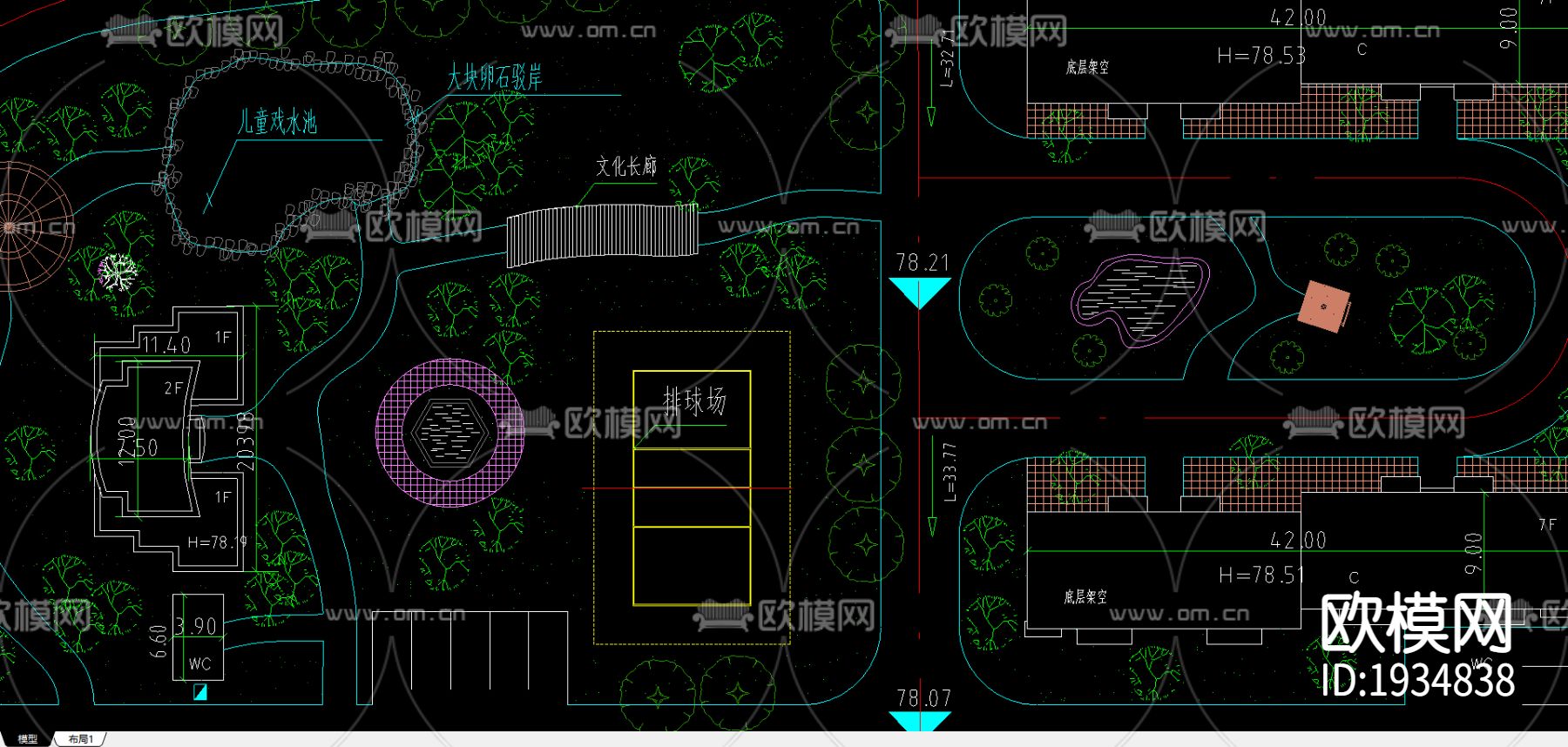 园林cad施工图下载（渲染图2）