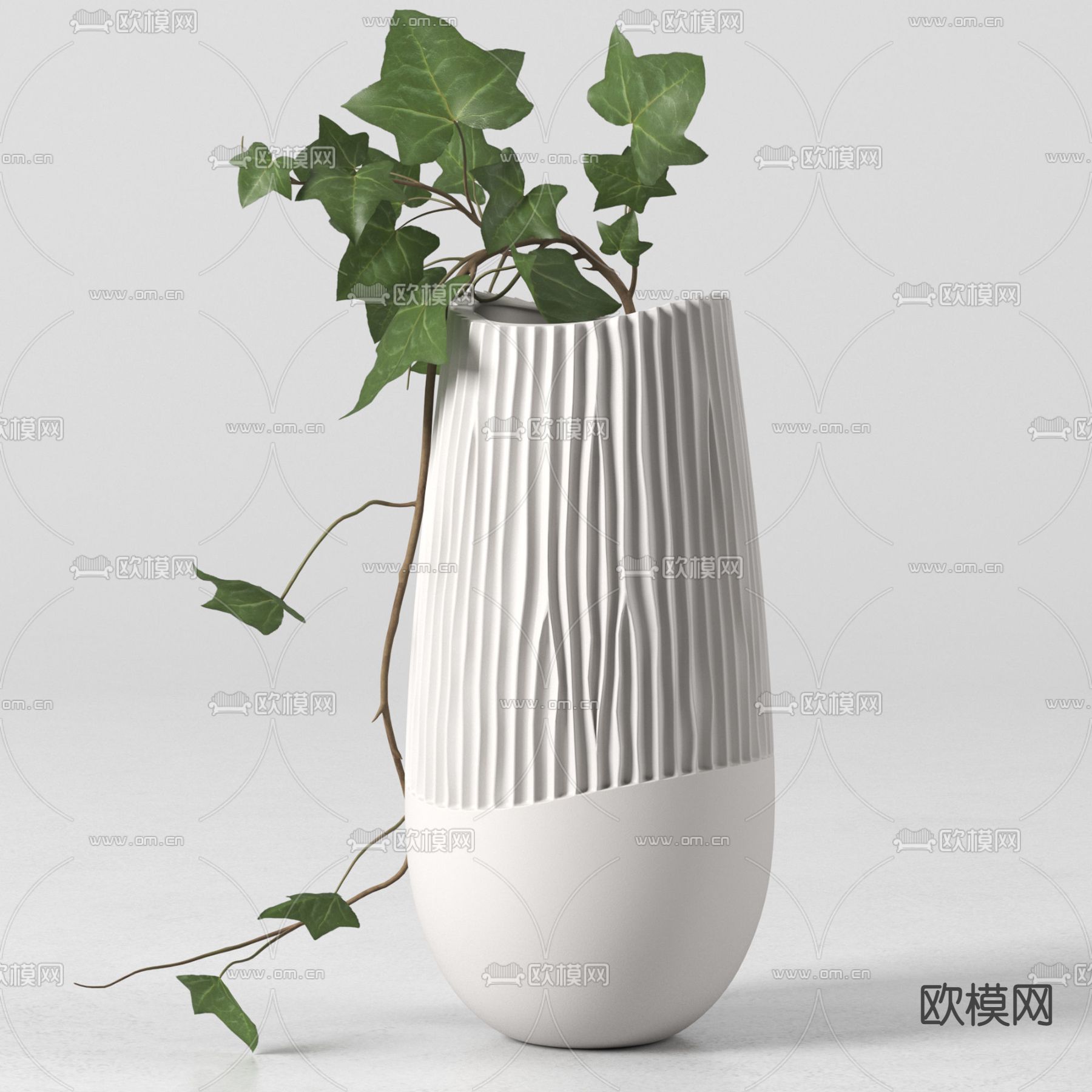 现代花瓶陶瓷器皿3d模型