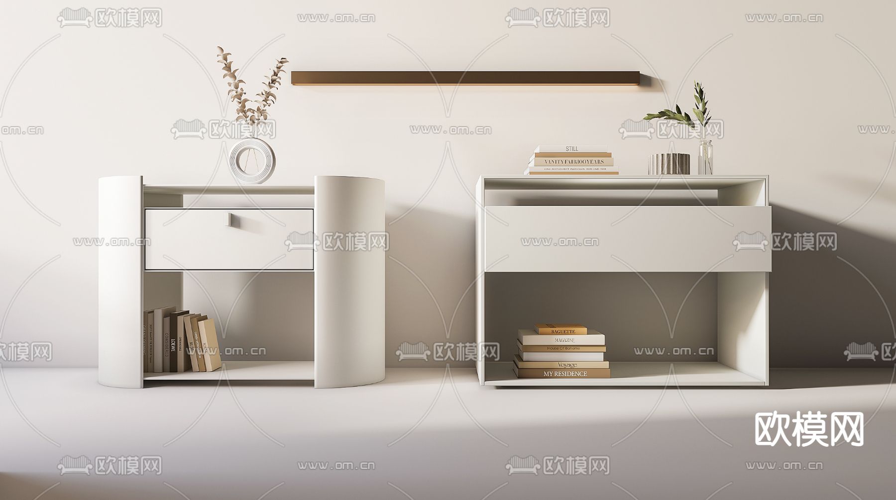 Flou 床头柜3d模型下载