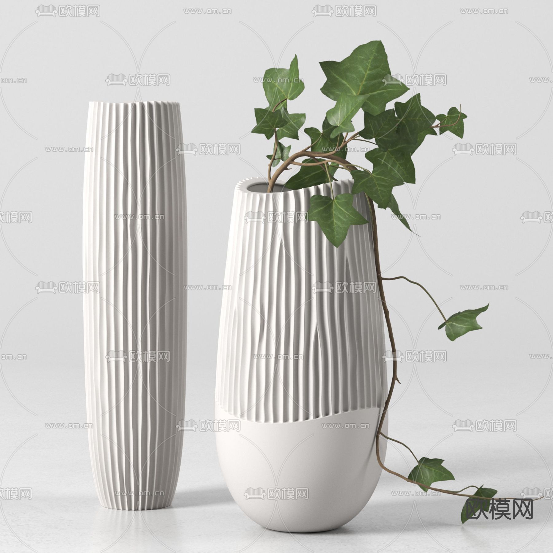 现代花瓶陶瓷器皿3d模型