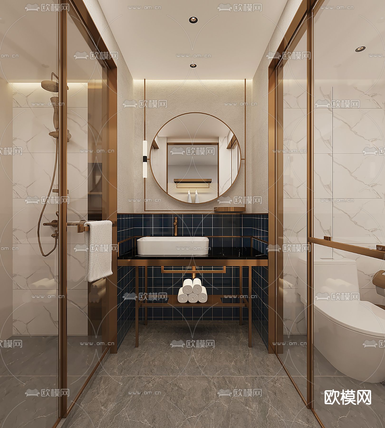 现代摩登客房免费3d模型下载（渲染图5）