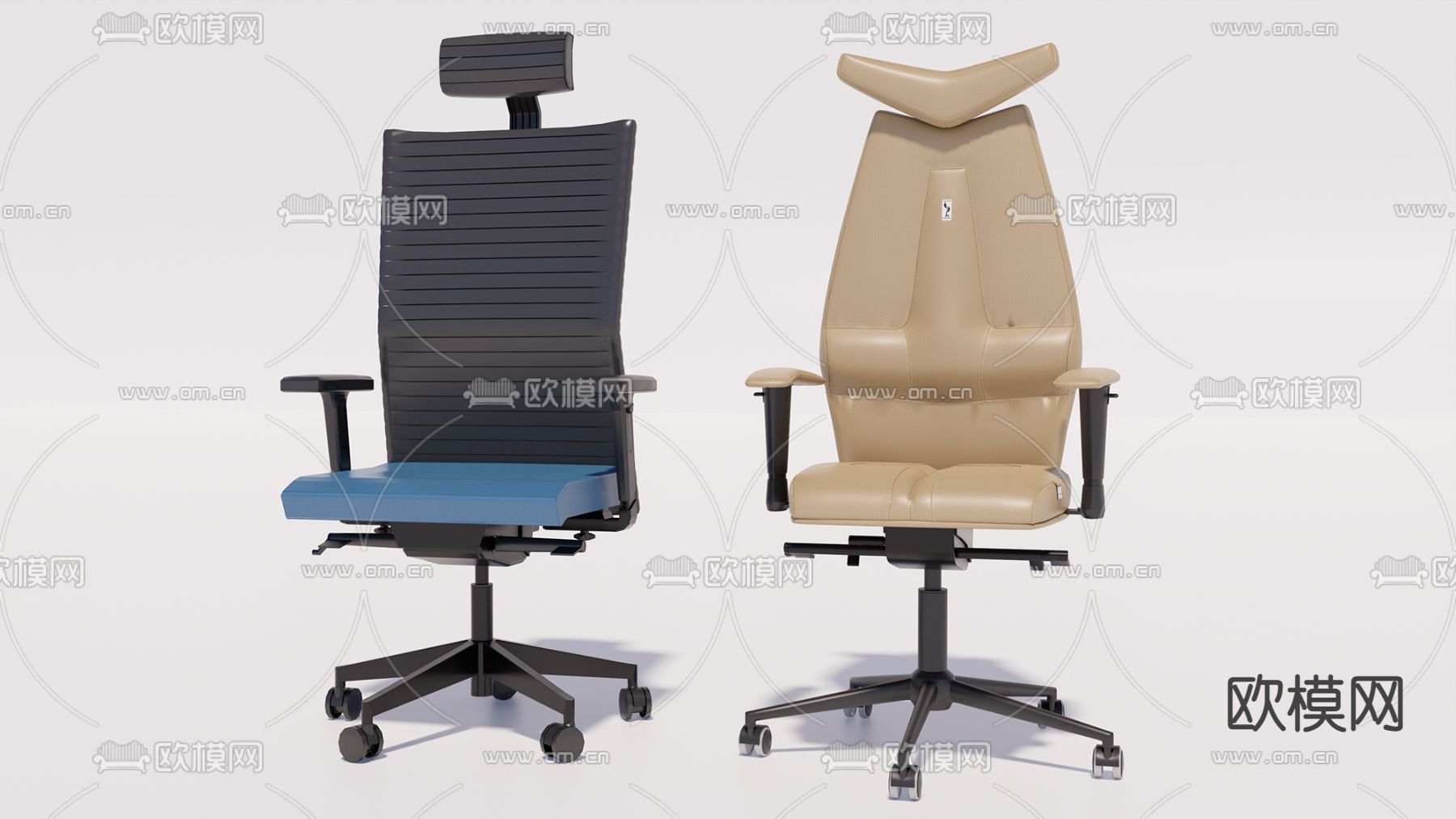 现代办公椅su模型下载（渲染图1）