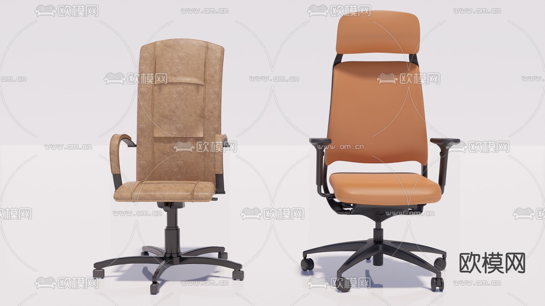 北欧风办公椅su模型下载（渲染图1）