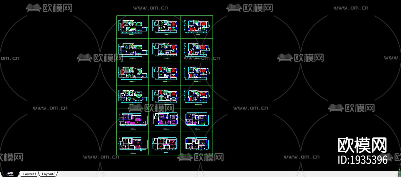 碧云山庄别墅CAD施工图下载（渲染图1）