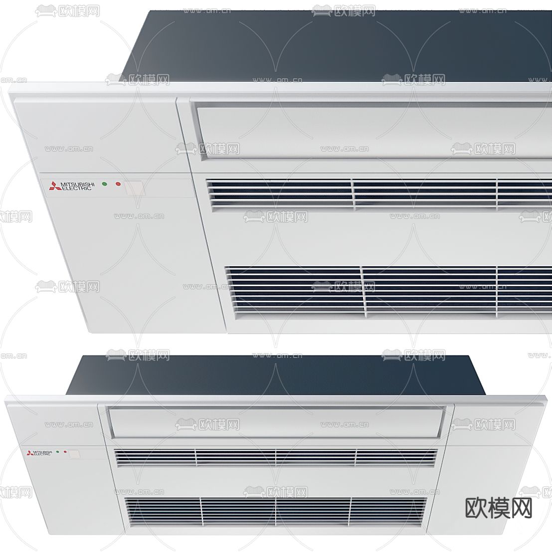 现代吸顶空调3d模型下载（渲染图1）