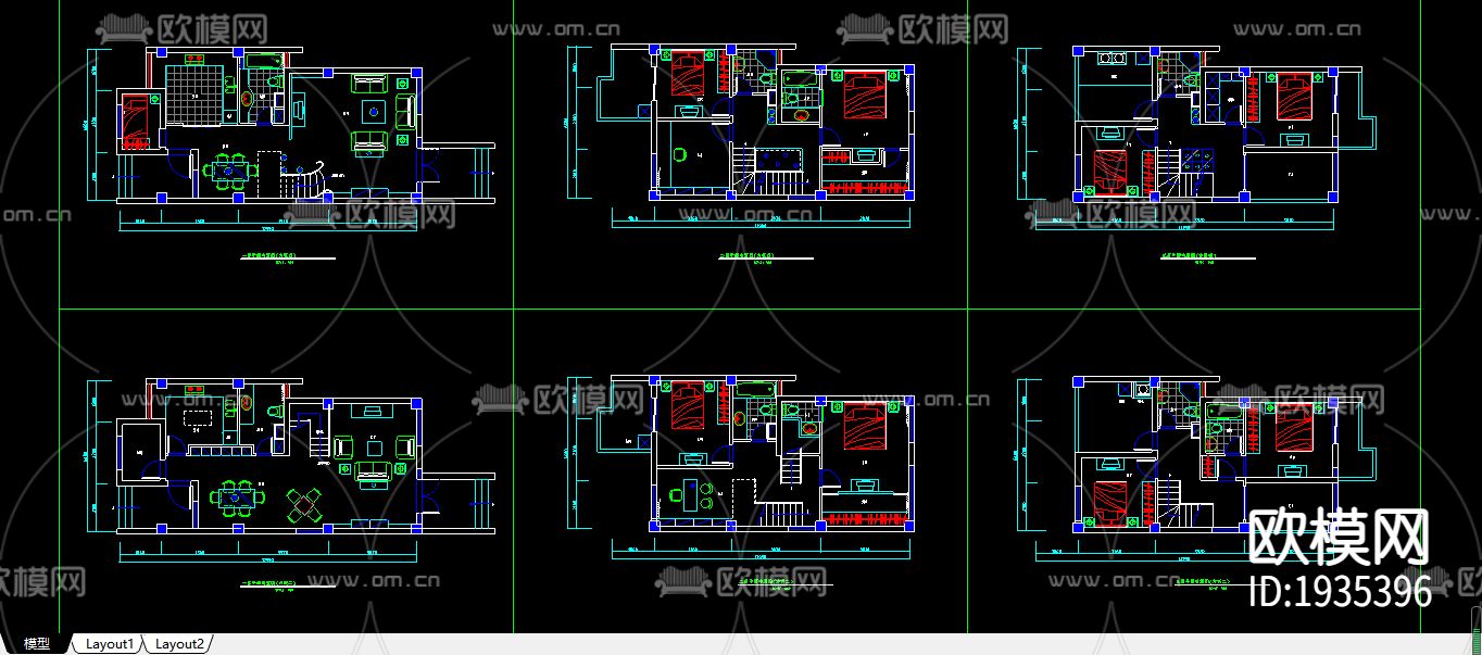 碧云山庄别墅CAD施工图下载（渲染图3）