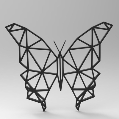 几何蝴蝶挂件免费3d模型