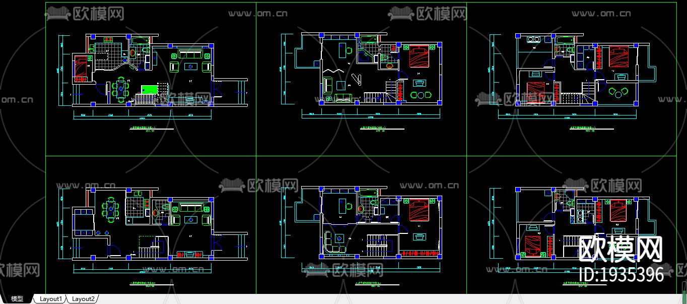 碧云山庄别墅CAD施工图下载（渲染图2）
