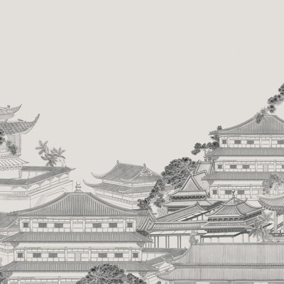  新中式精雕立体墙纸 