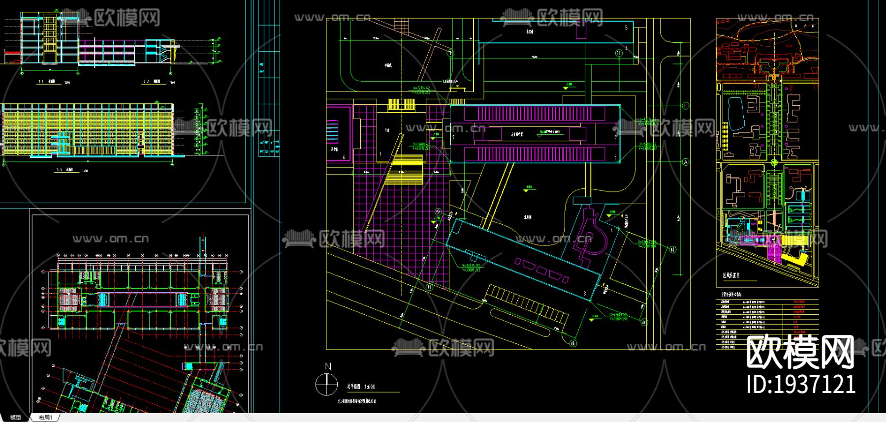 华中农业大学人文馆CAD施工图下载（渲染图1）