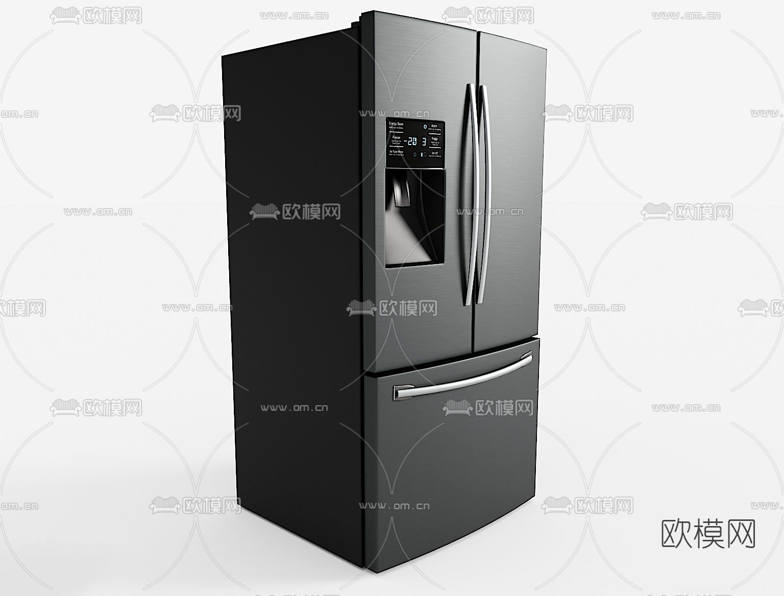 现代冰箱免费3d模型下载