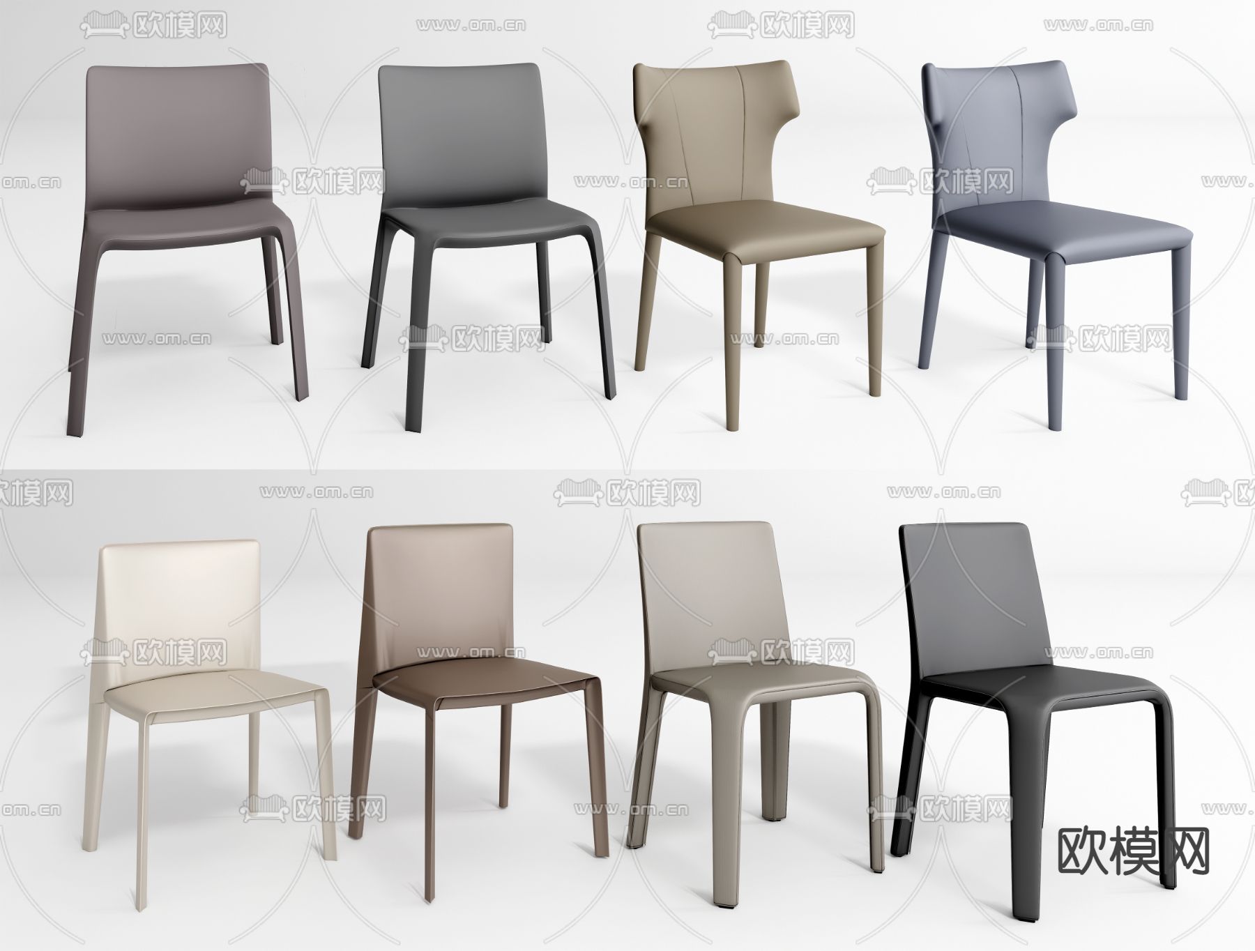 现代餐椅单椅su模型下载（渲染图1）