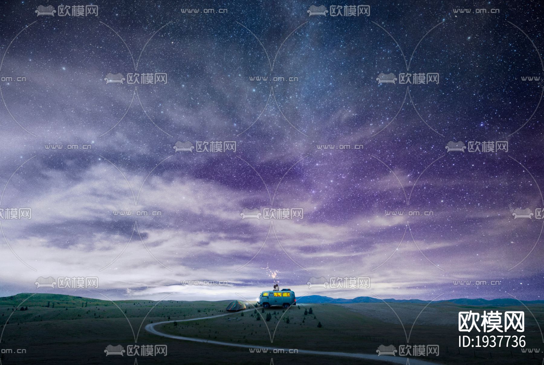 夜晚星空背景下载