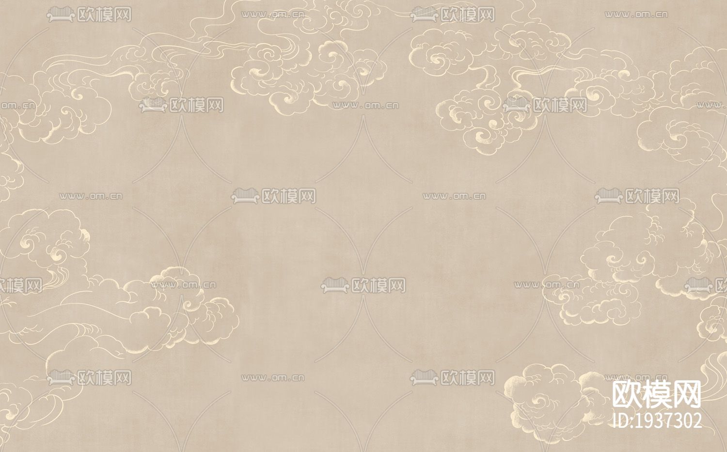 中式墙纸下载（渲染图4）