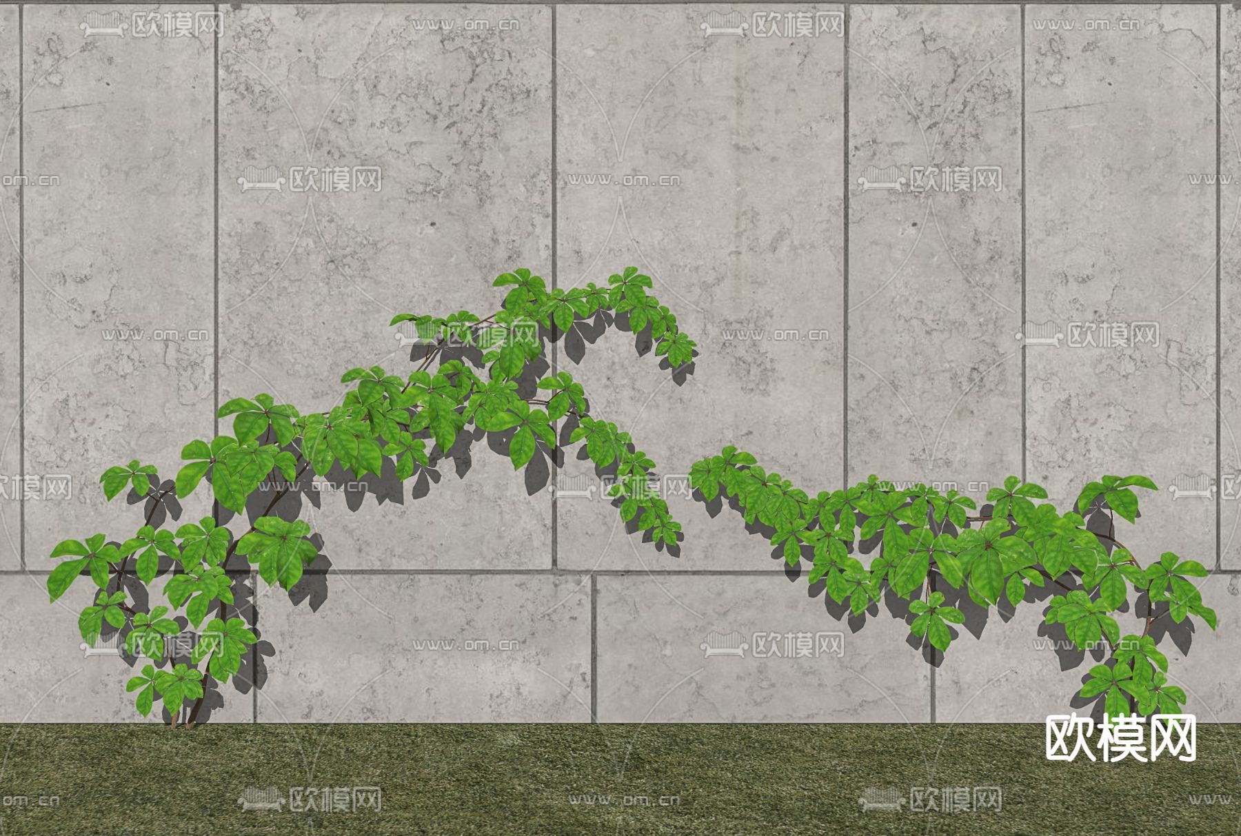 现代景观树su模型下载（渲染图2）