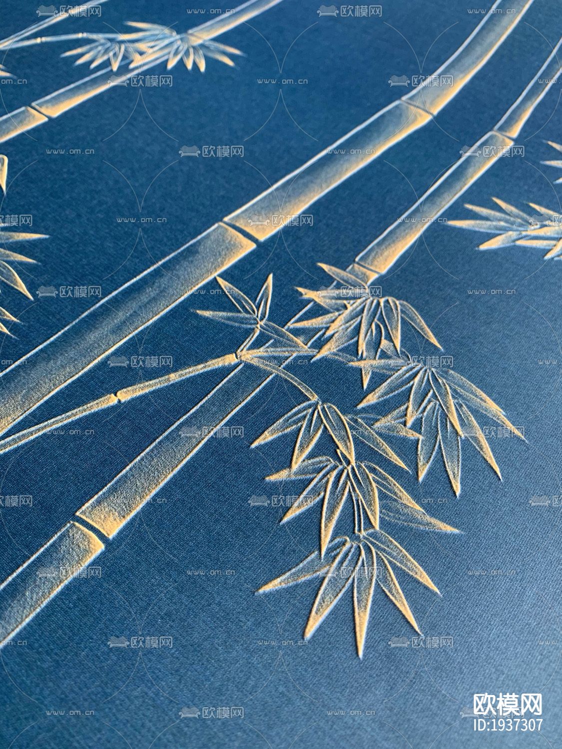 新中式精雕立体墙纸下载（渲染图6）