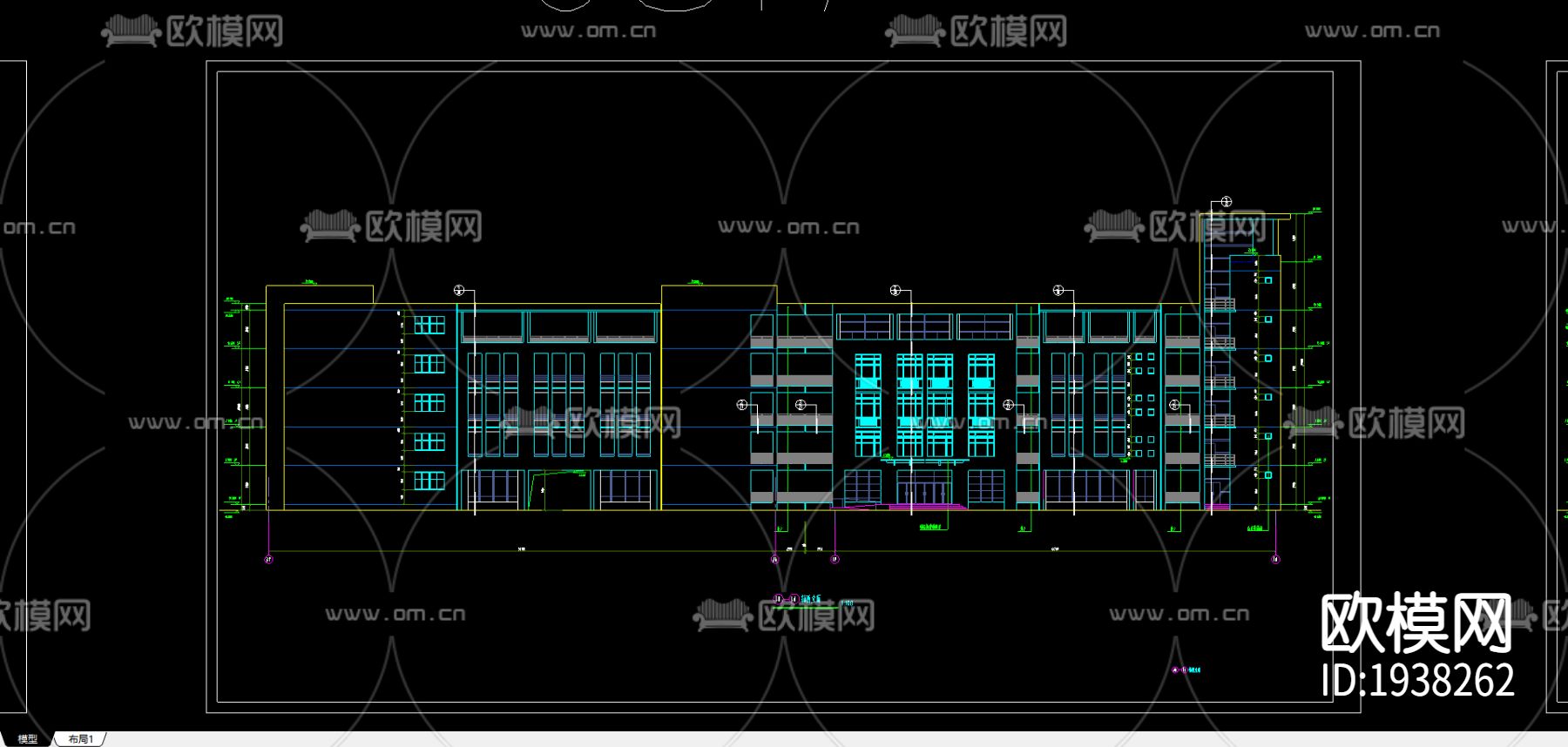 教学楼cad施工图-免费3dmax模型库-欧模网