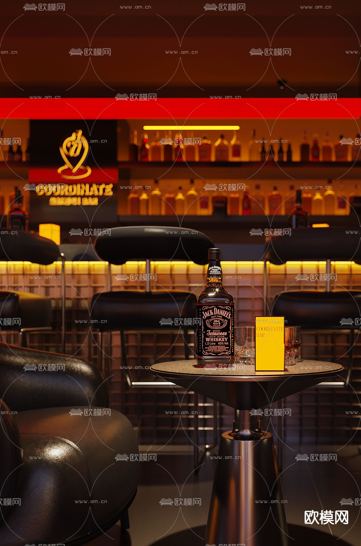现代音乐酒吧3d模型下载（渲染图4）