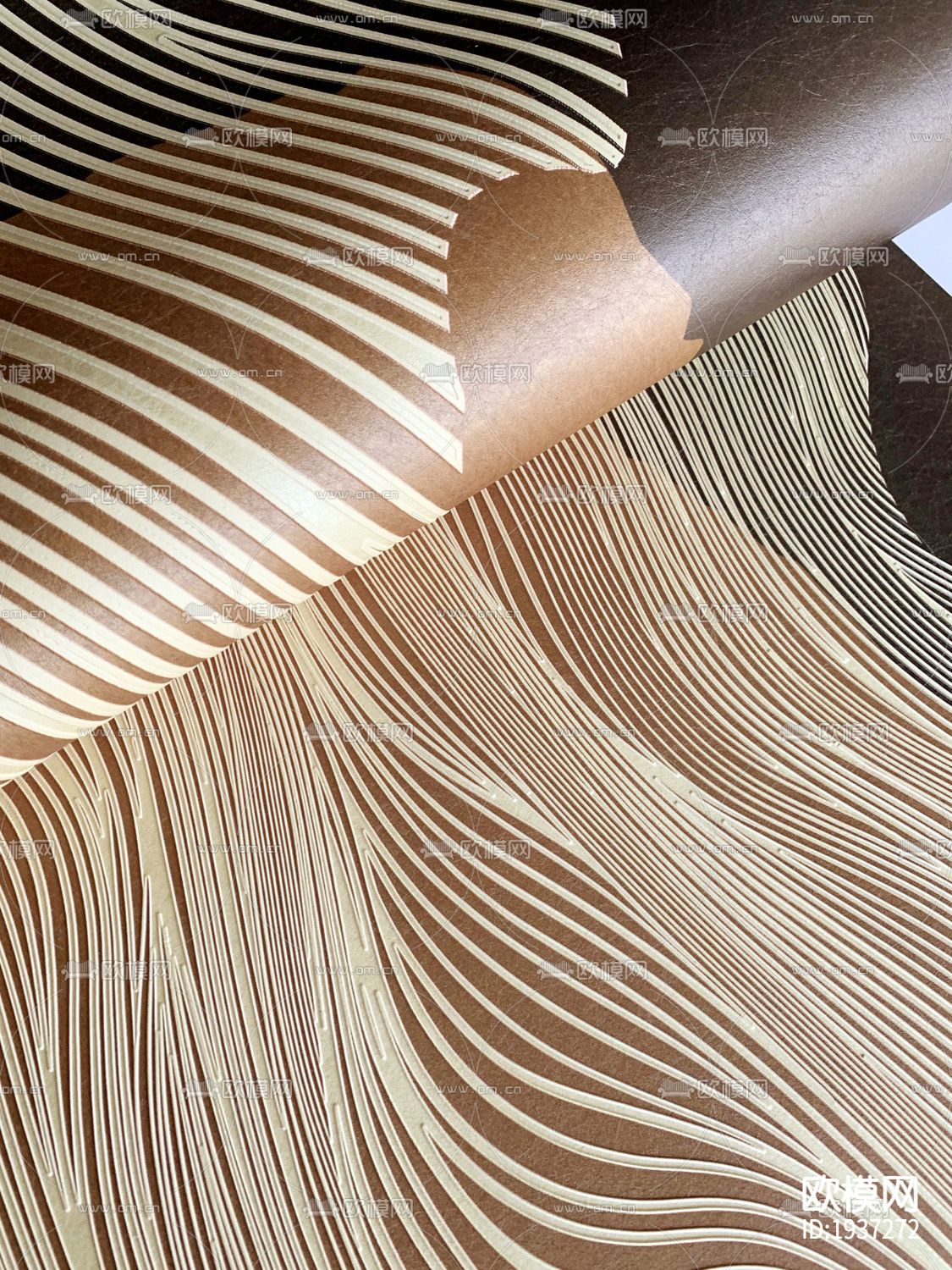 新中式精雕立体墙纸下载（渲染图5）